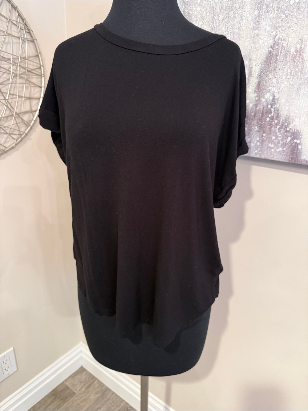 Rebel Society Black Tee Size Large